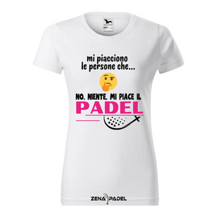 T-Shirt Cotone MI PIACE IL PADEL (DONNA) - Zena Padel