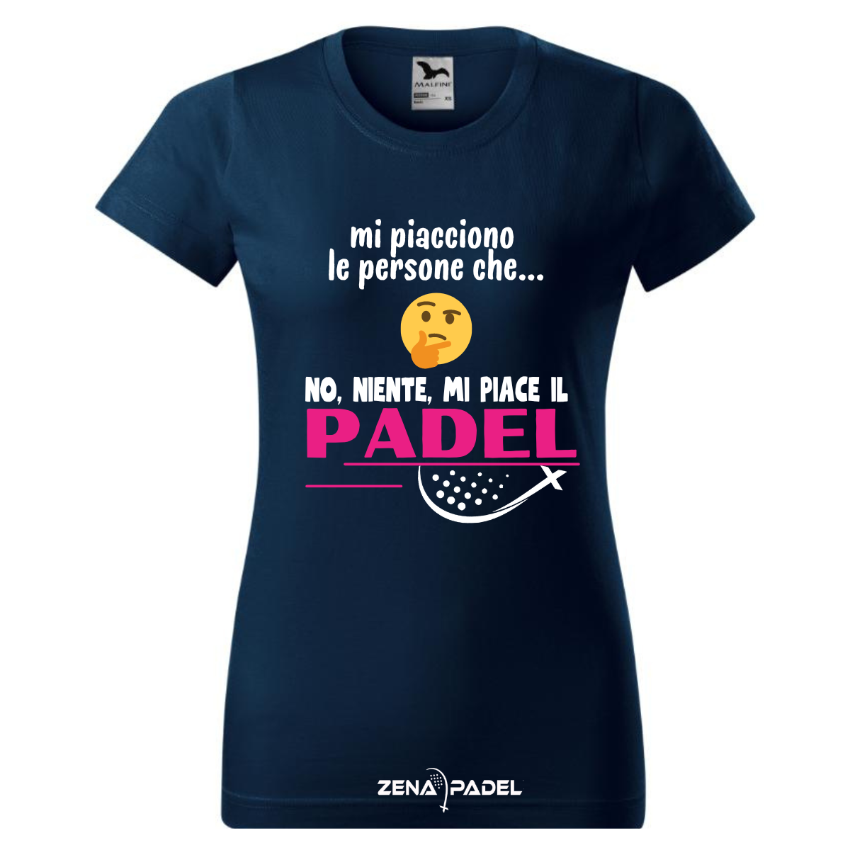 T-Shirt Cotone MI PIACE IL PADEL (DONNA) - Zena Padel