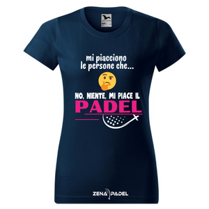 T-Shirt Cotone MI PIACE IL PADEL (DONNA) - Zena Padel