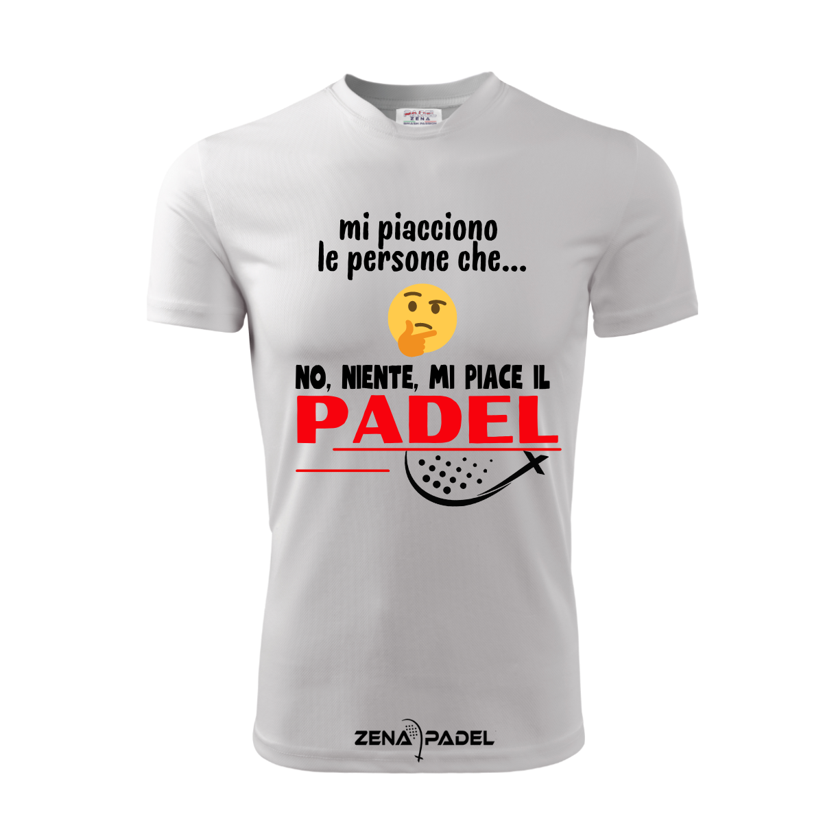 T-Shirt Cotone MI PIACE IL PADEL - Zena Padel