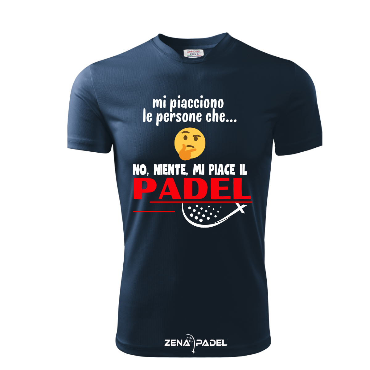 T-Shirt Cotone MI PIACE IL PADEL - Zena Padel