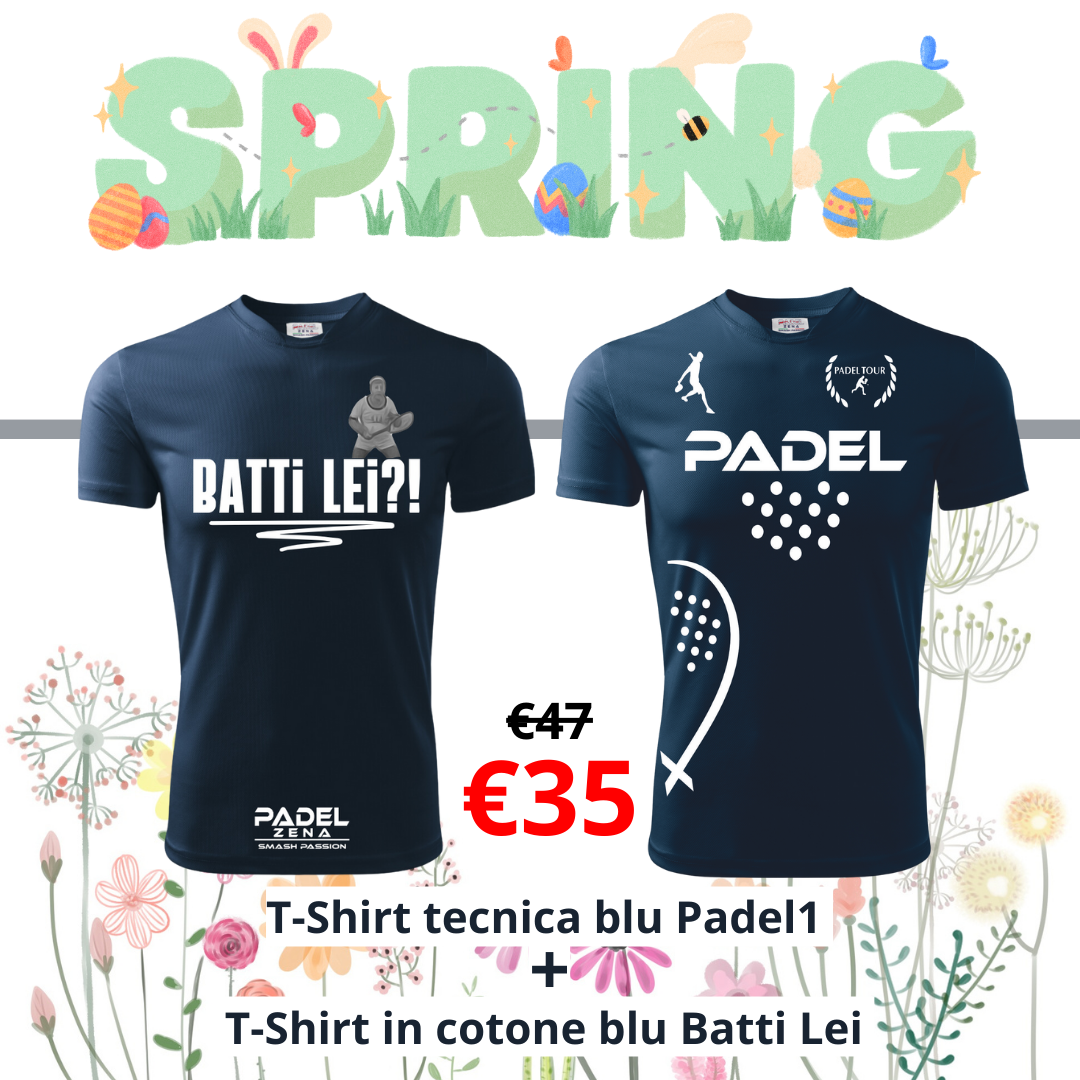 SPRING PROMO - DARK BLUE - T-Shirt tecnica + cotone - Zena Padel