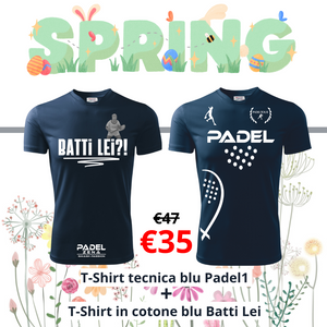 SPRING PROMO - DARK BLUE - T-Shirt tecnica + cotone - Zena Padel