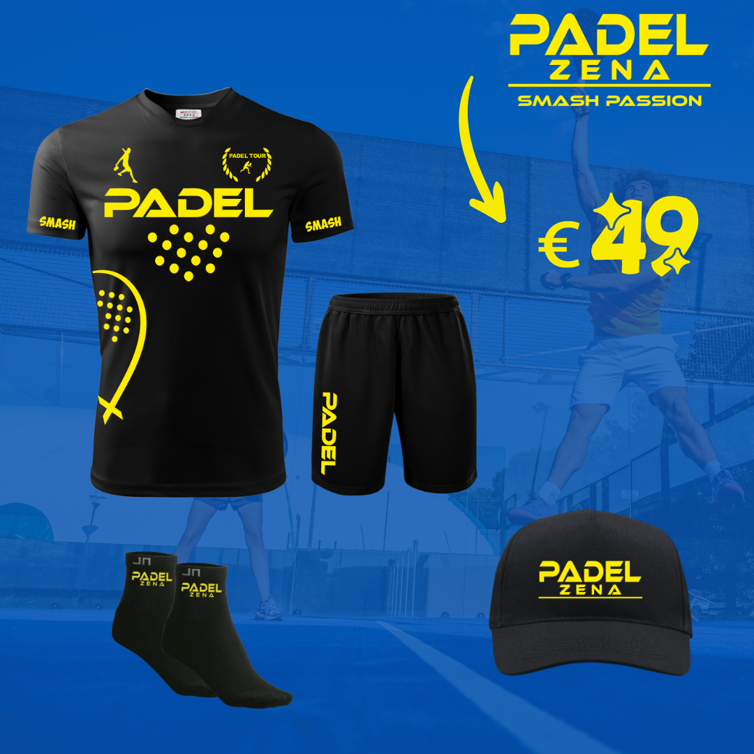 KIT SUMMER BOOST Padel1 Nero/Giallo - Zena Padel