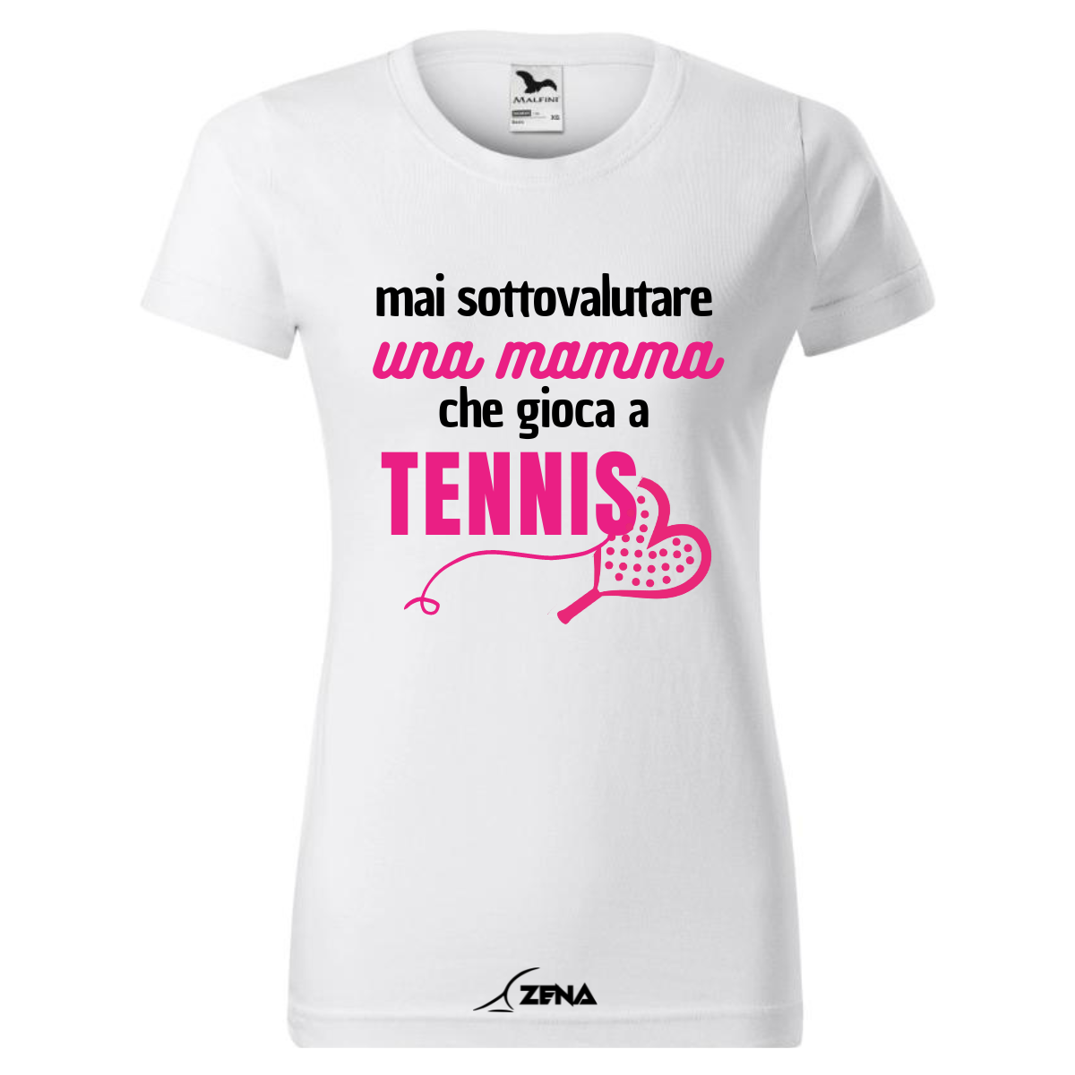 T-Shirt Cotone DONNA TENNIS - MAI SOTTOVALURE (Mamma) - Zena Padel