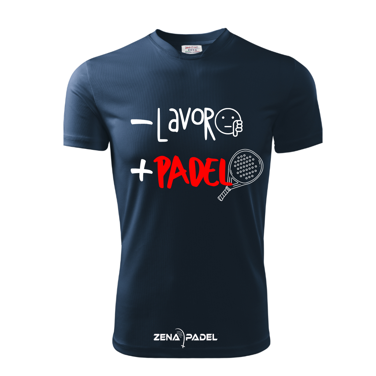 T-Shirt Cotone MENO LAVORO - Zena Padel