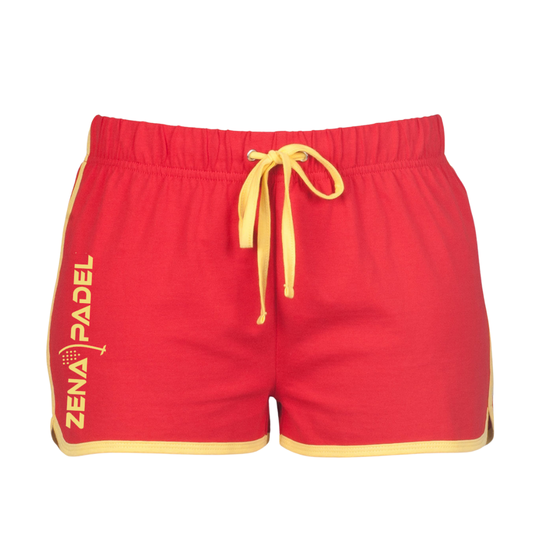 Pantaloncini SHORTS Matilde (Donna) - Rosso/Giallo - Zena Padel