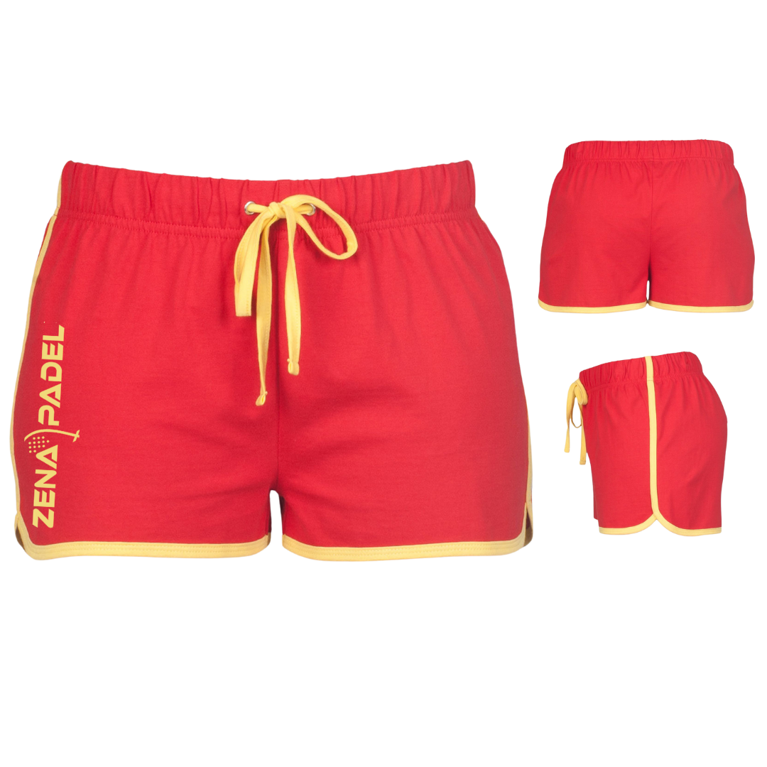 Pantaloncini SHORTS Matilde (Donna) - Rosso/Giallo - Zena Padel