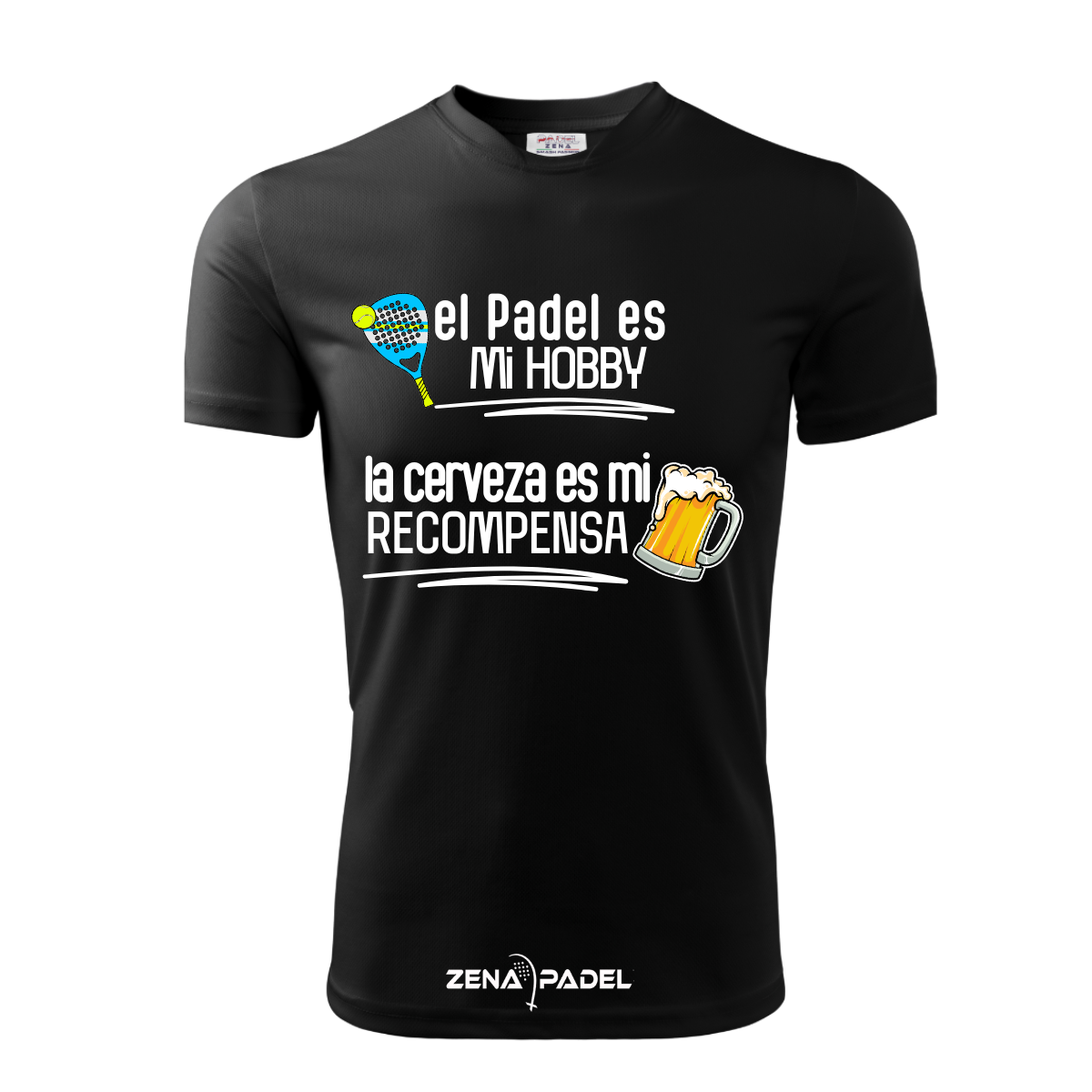 T-Shirt Cotone HOBBY / CERVEZA - ESP - Zena Padel