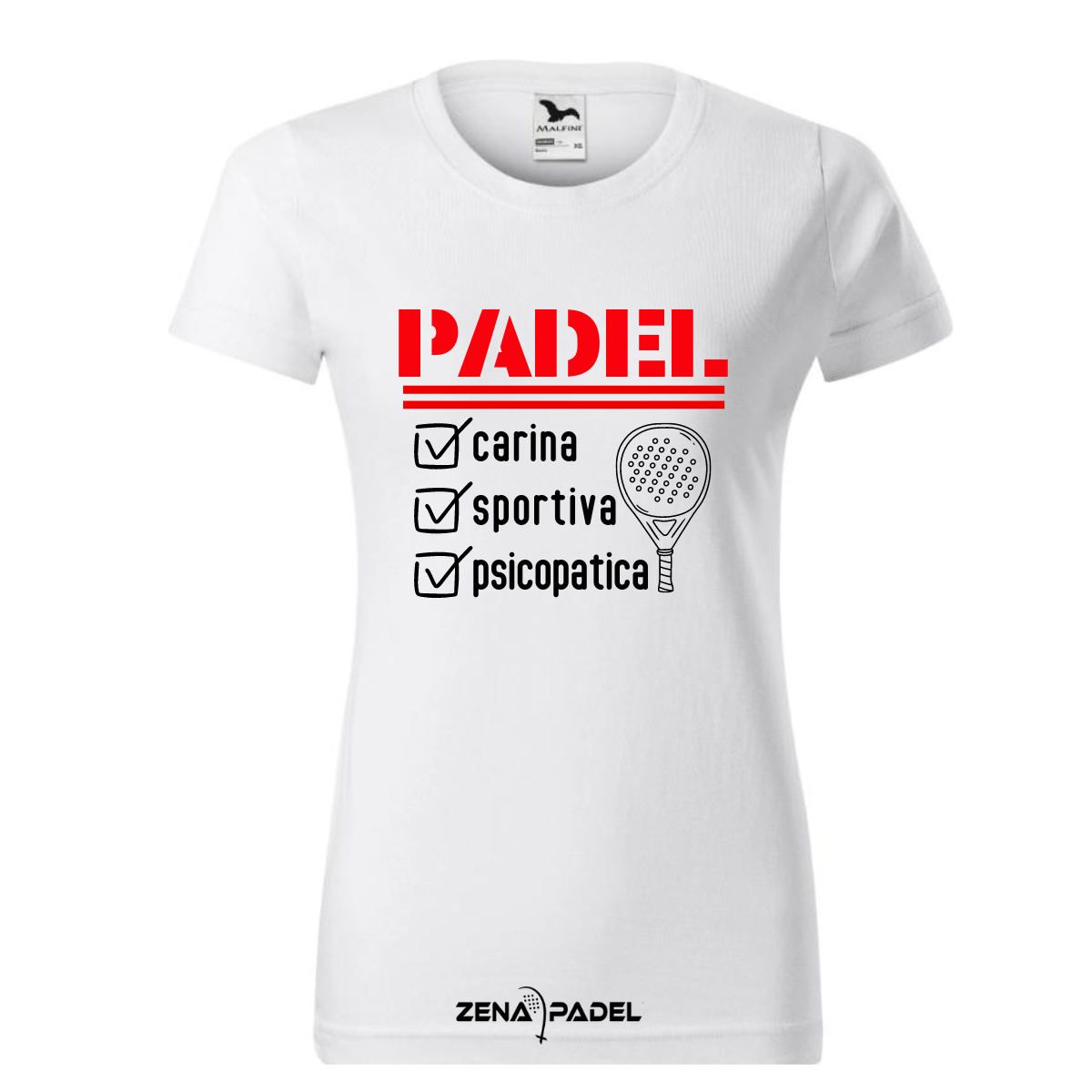 T-Shirt Cotone PSICOPATICA (DONNA) - Zena Padel