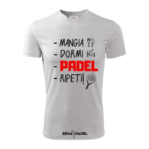 T-Shirt Cotone PADEL RIPETI - Zena Padel