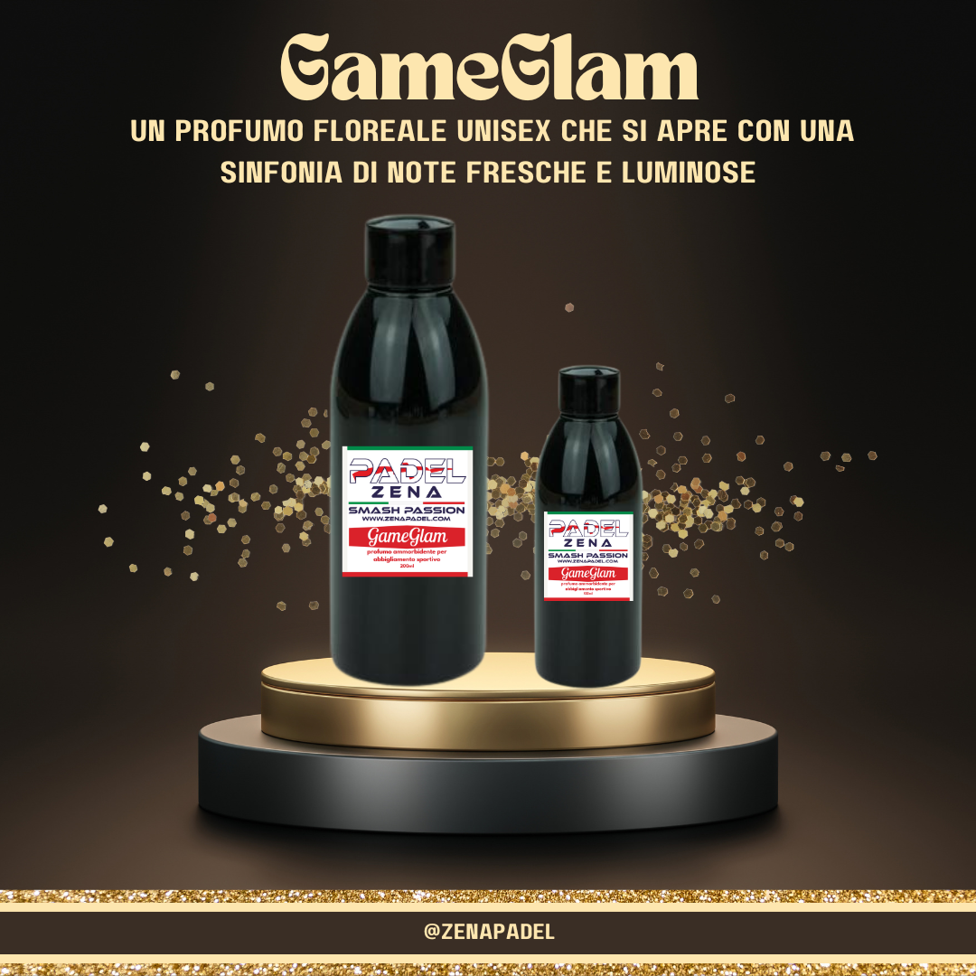 Profumo Ammorbidente - GameGlam&GameFit - Esclusivo per Abbigliamento Sportivo (TESTER) - Zena Padel