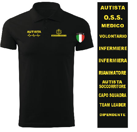 Polo Personalizzabile | Soccorritore Infermiere Autista Medico...| Esculapio - Zena Padel