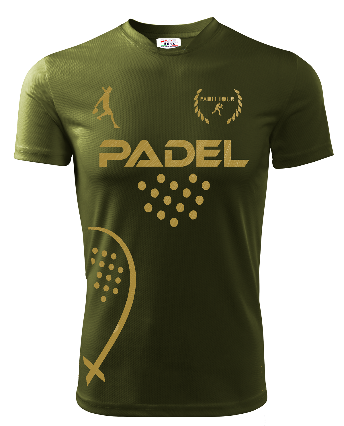 Camiseta Padel1 OLIVA | Verde/Oro/Negro