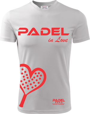 T-Shirt San Valentino Bianca  - Cuore - Zena Padel