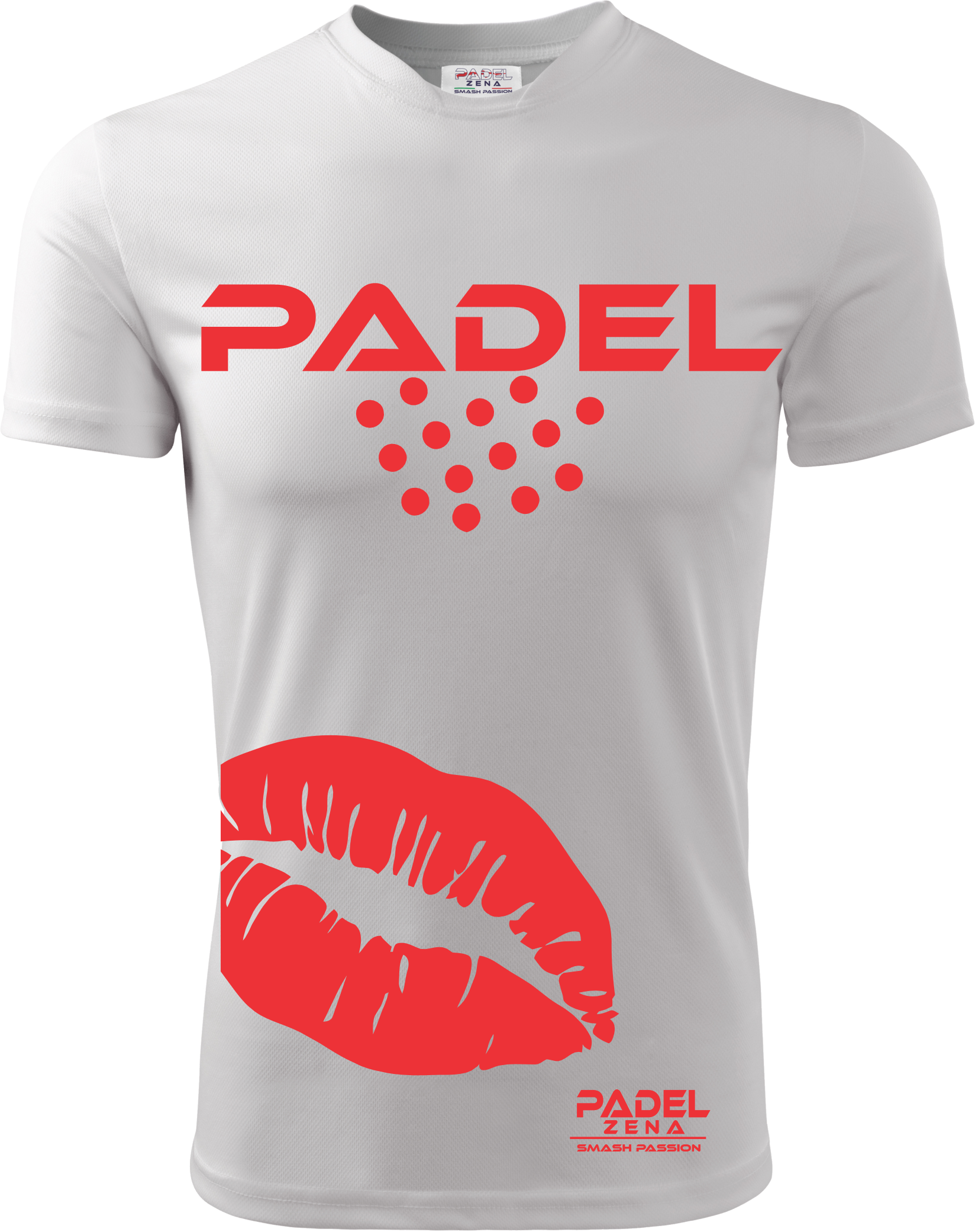 T-Shirt San Valentino Bianca - Bacio - Zena Padel