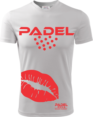 T-Shirt San Valentino Bianca - Bacio - Zena Padel