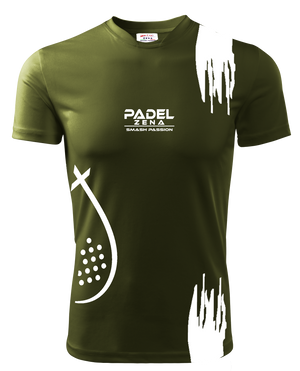 T-Shirt OLIVE Rainbow 01 | Verde/Oro/Nero - Zena Padel