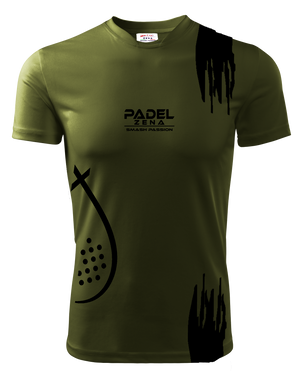 T-Shirt OLIVE Rainbow 01 | Verde/Oro/Nero - Zena Padel