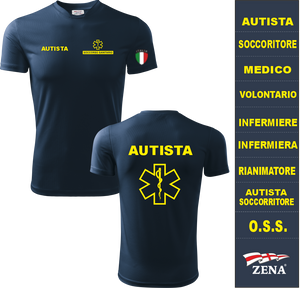 T-Shirt Personalizzabile | Soccorritore Infermiere Autista Medico...| Esculapio - Zena Padel